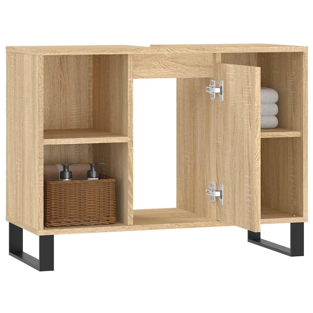 vidaXL Dulap pentru baie, stejar sonoma, 80x33x60 cm, lemn compozit vidaXL Dulap pentru baie, stejar sonoma, 80x33x60 cm, lemn compozit