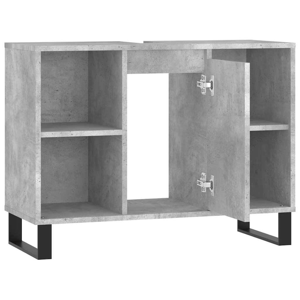 vidaXL Dulap pentru baie, gri beton, 80x33x60 cm, lemn compozit vidaXL Dulap pentru baie, gri beton, 80x33x60 cm, lemn compozit