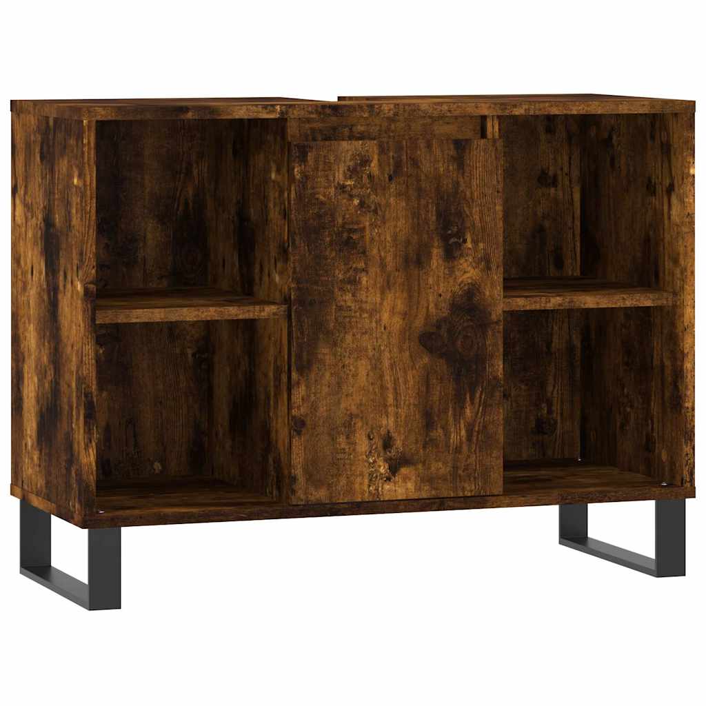 vidaXL Dulap pentru baie, stejar fumuriu, 80x33x60 cm, lemn compozit vidaXL Dulap pentru baie, stejar fumuriu, 80x33x60 cm, lemn compozit