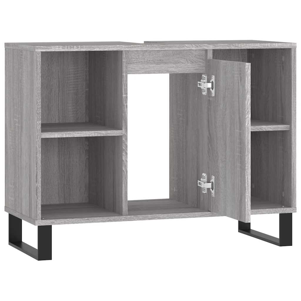 vidaXL Dulap pentru baie, gri sonoma, 80x33x60 cm, lemn compozit vidaXL Dulap pentru baie, gri sonoma, 80x33x60 cm, lemn compozit