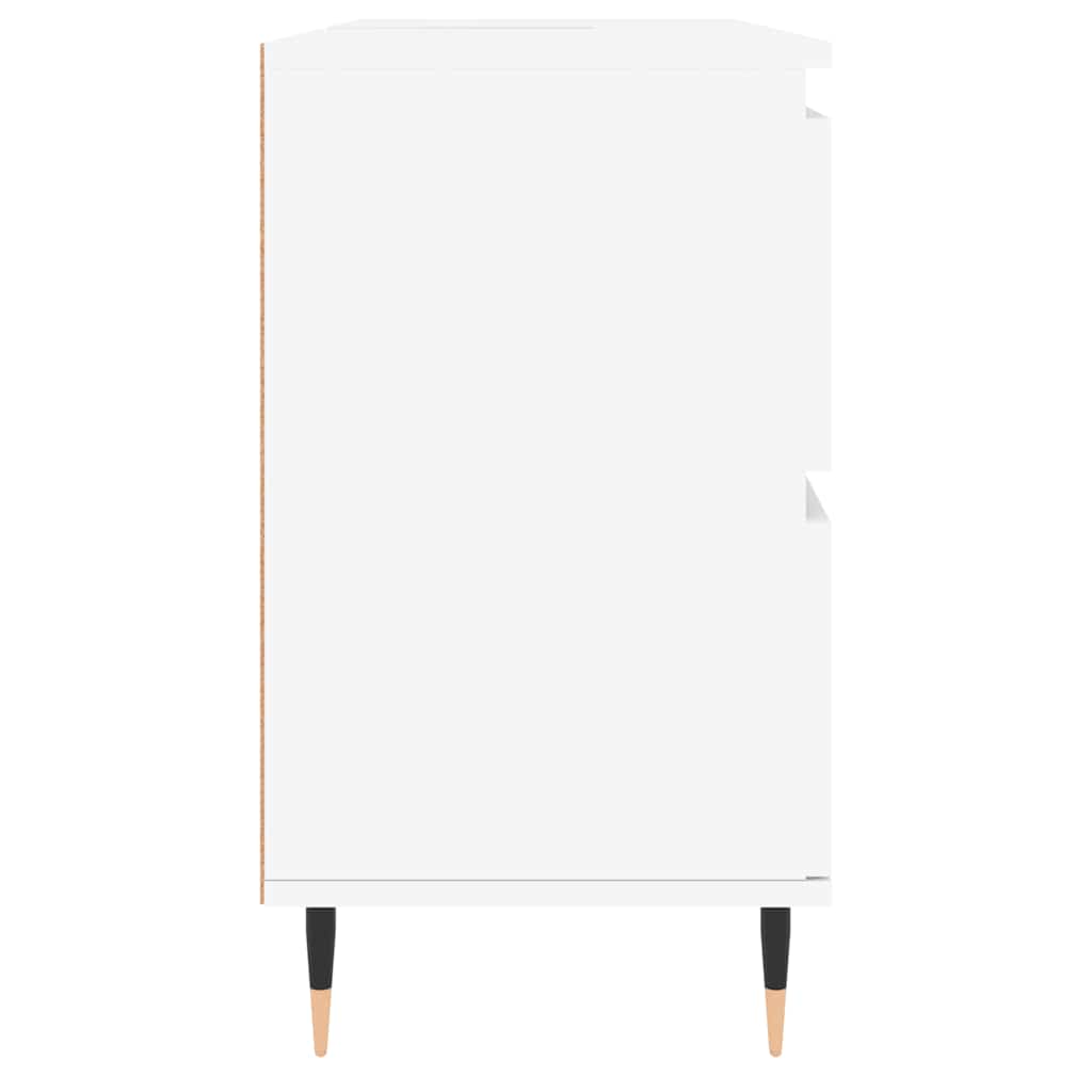 vidaXL Dulap pentru baie, alb, 80x33x60 cm, lemn compozit vidaXL Dulap pentru baie, alb, 80x33x60 cm, lemn compozit