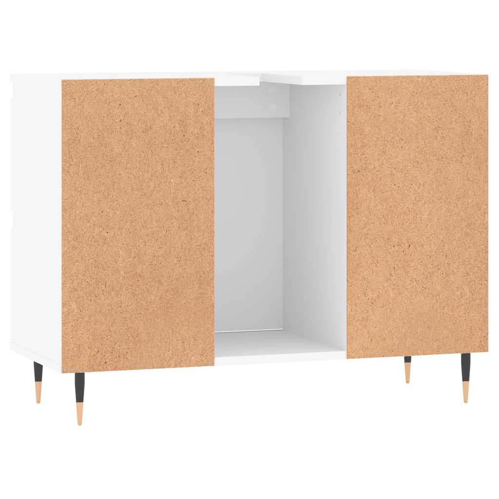 vidaXL Dulap pentru baie, alb, 80x33x60 cm, lemn compozit vidaXL Dulap pentru baie, alb, 80x33x60 cm, lemn compozit