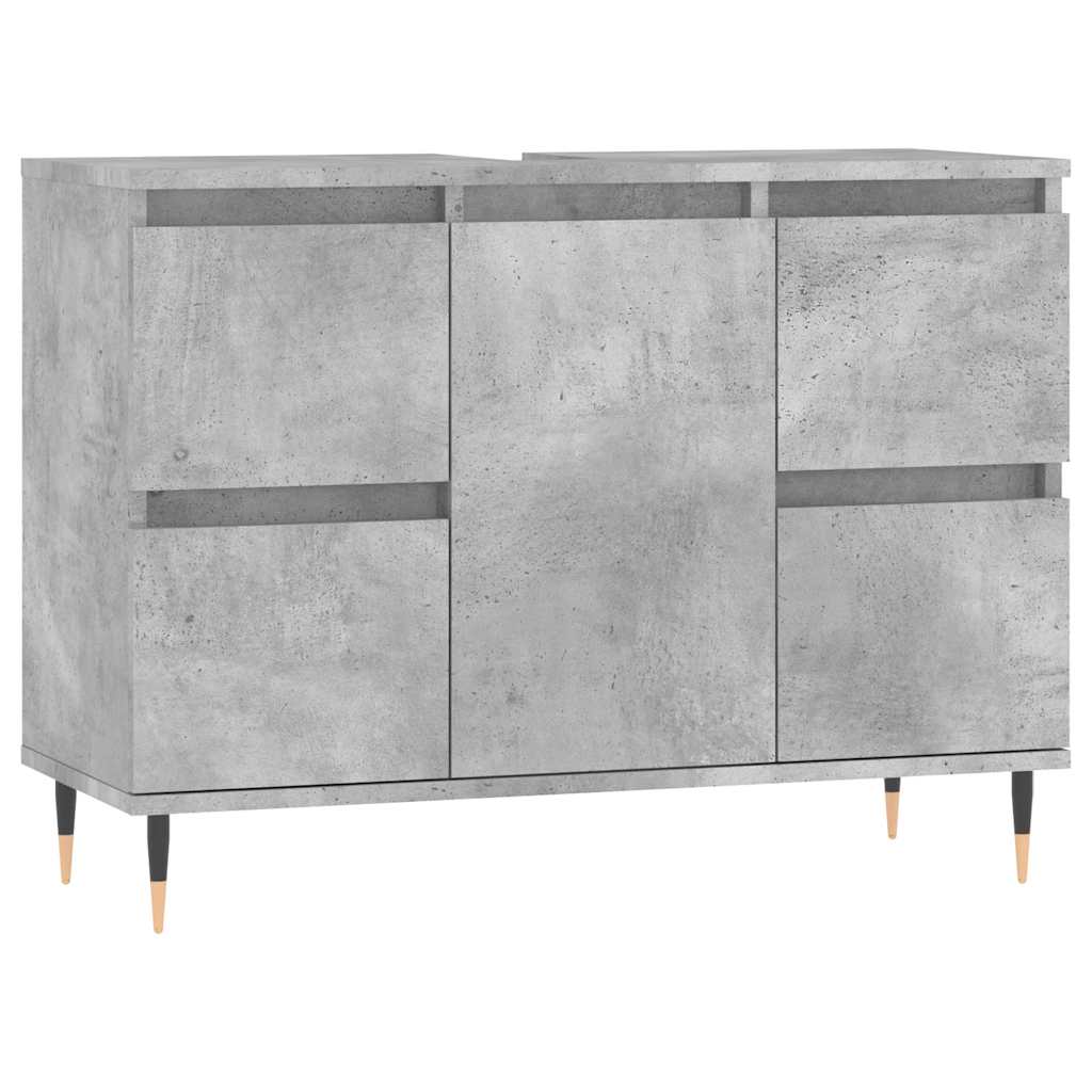 vidaXL Dulap pentru baie, gri beton, 80x33x60 cm, lemn compozit vidaXL Dulap pentru baie, gri beton, 80x33x60 cm, lemn compozit