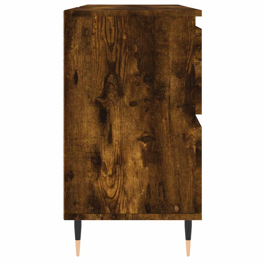 vidaXL Dulap pentru baie, stejar fumuriu, 80x33x60 cm, lemn compozit vidaXL Dulap pentru baie, stejar fumuriu, 80x33x60 cm, lemn compozit
