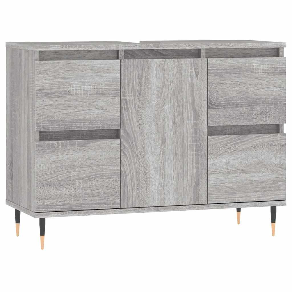 vidaXL Dulap pentru baie, gri sonoma, 80x33x60 cm, lemn compozit vidaXL Dulap pentru baie, gri sonoma, 80x33x60 cm, lemn compozit