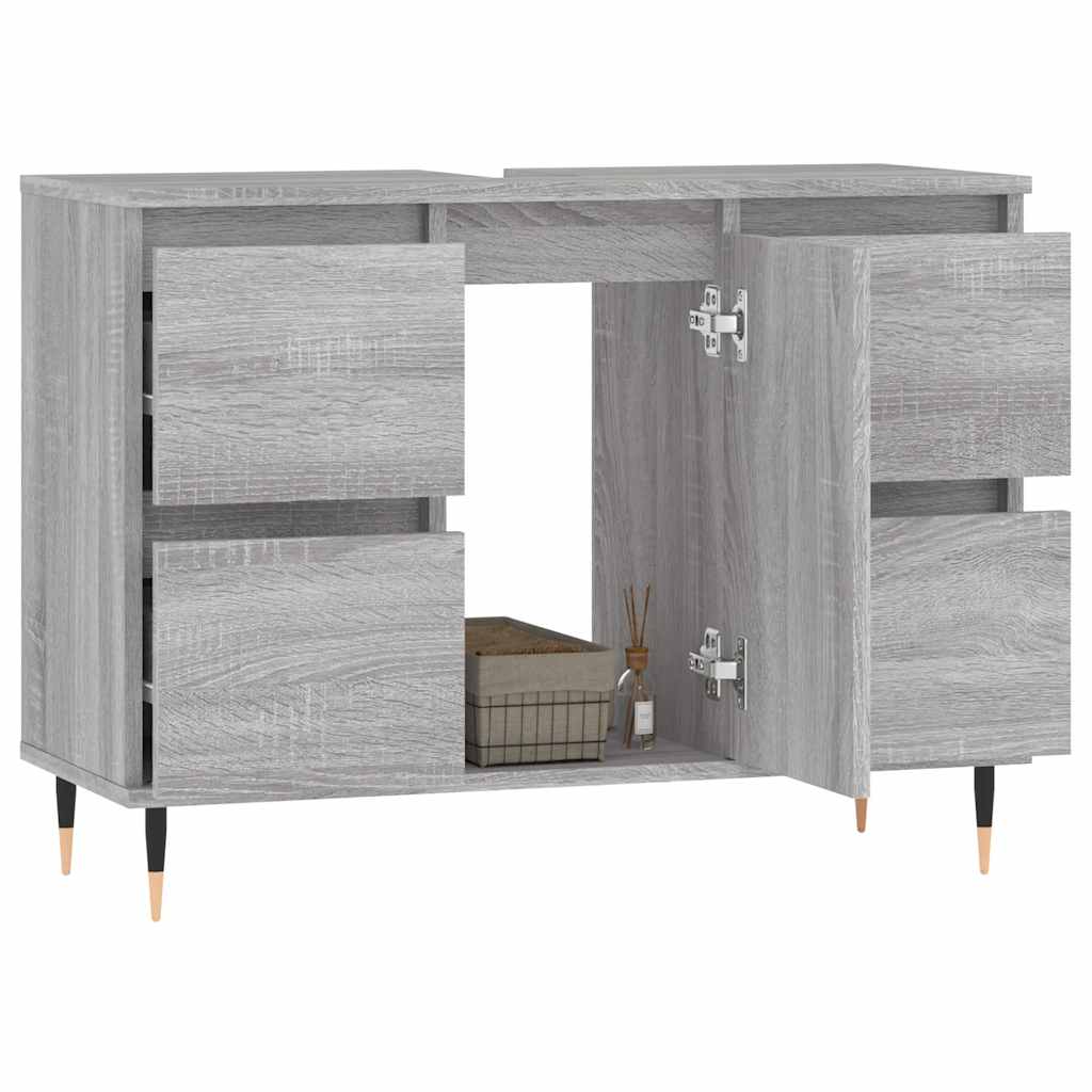 vidaXL Dulap pentru baie, gri sonoma, 80x33x60 cm, lemn compozit vidaXL Dulap pentru baie, gri sonoma, 80x33x60 cm, lemn compozit