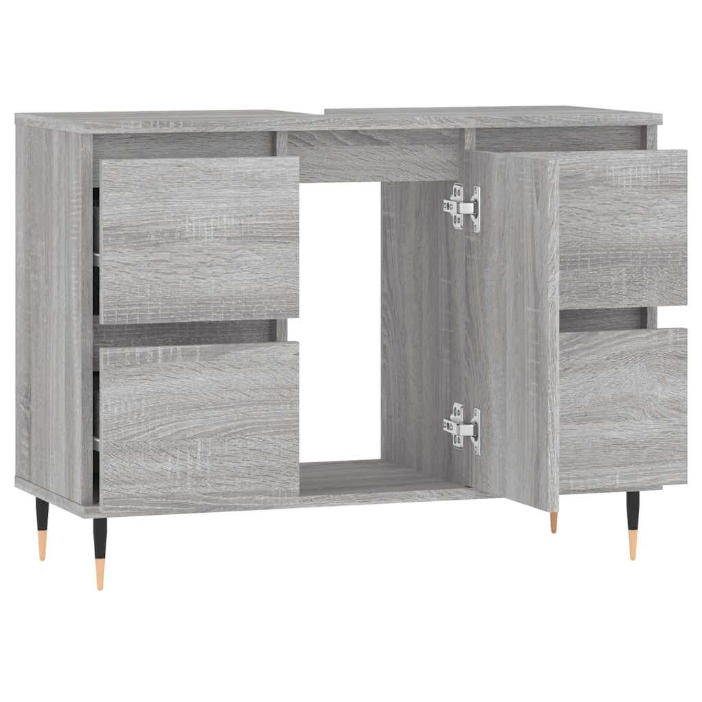 vidaXL Dulap pentru baie, gri sonoma, 80x33x60 cm, lemn compozit vidaXL Dulap pentru baie, gri sonoma, 80x33x60 cm, lemn compozit