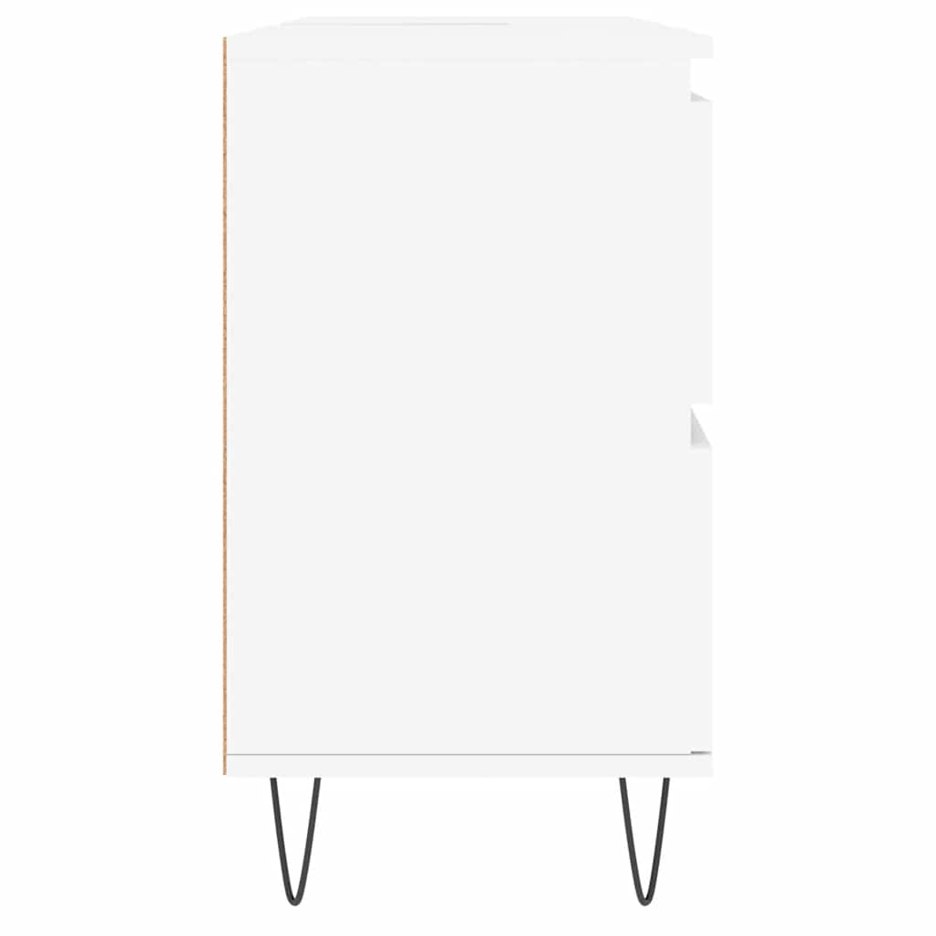 vidaXL Dulap pentru baie, alb, 80x33x60 cm, lemn compozit vidaXL Dulap pentru baie, alb, 80x33x60 cm, lemn compozit