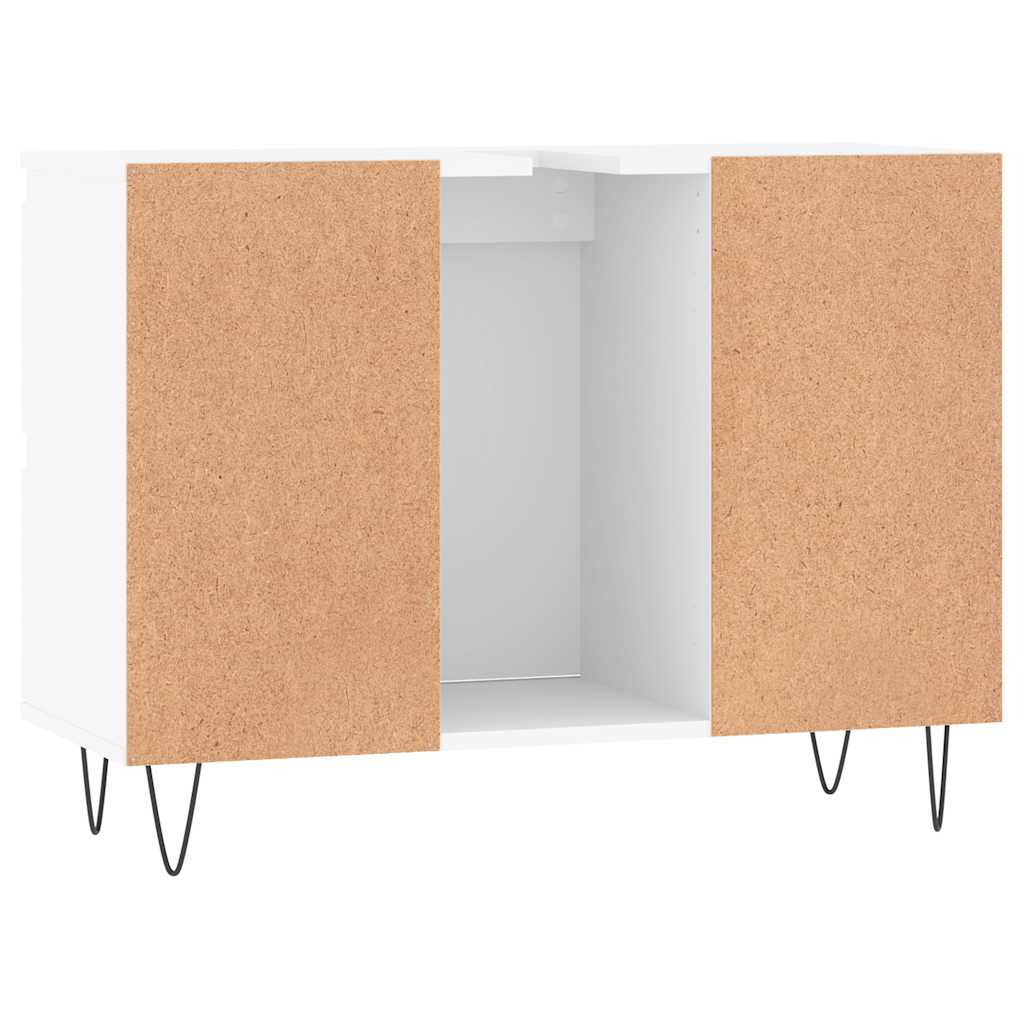vidaXL Dulap pentru baie, alb, 80x33x60 cm, lemn compozit vidaXL Dulap pentru baie, alb, 80x33x60 cm, lemn compozit