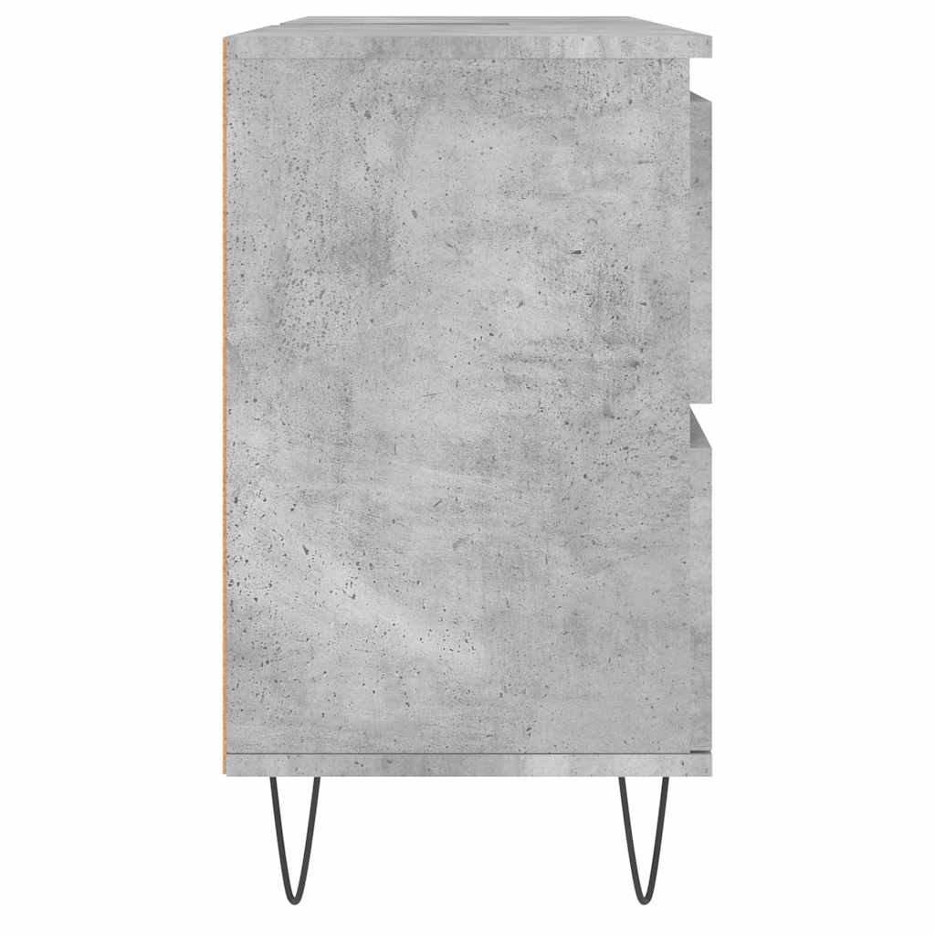 vidaXL Dulap pentru baie, gri beton, 80x33x60 cm, lemn compozit vidaXL Dulap pentru baie, gri beton, 80x33x60 cm, lemn compozit
