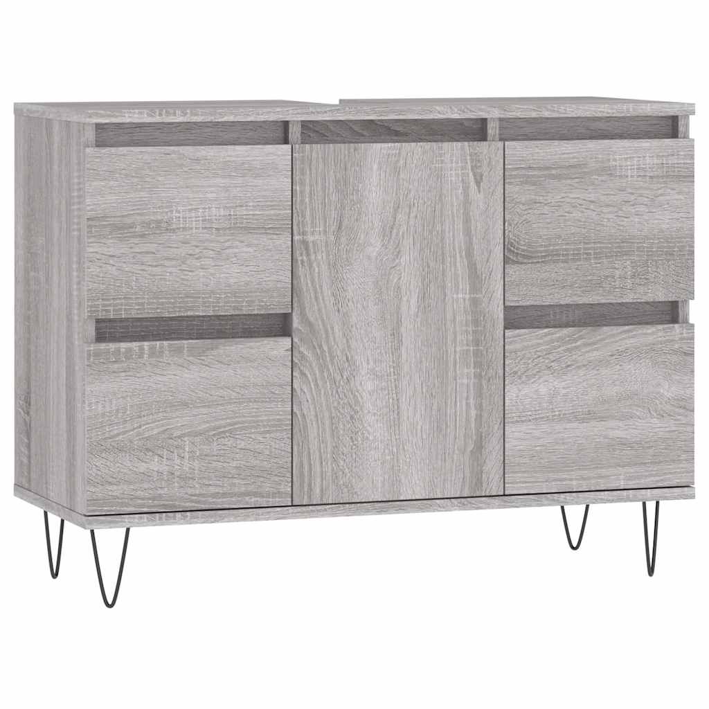 vidaXL Dulap pentru baie, gri sonoma, 80x33x60 cm, lemn compozit vidaXL Dulap pentru baie, gri sonoma, 80x33x60 cm, lemn compozit