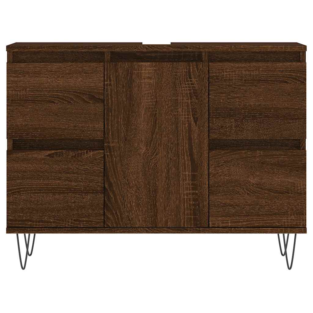 vidaXL Dulap pentru baie, stejar maro, 80x33x60 cm, lemn compozit vidaXL Dulap pentru baie, stejar maro, 80x33x60 cm, lemn compozit
