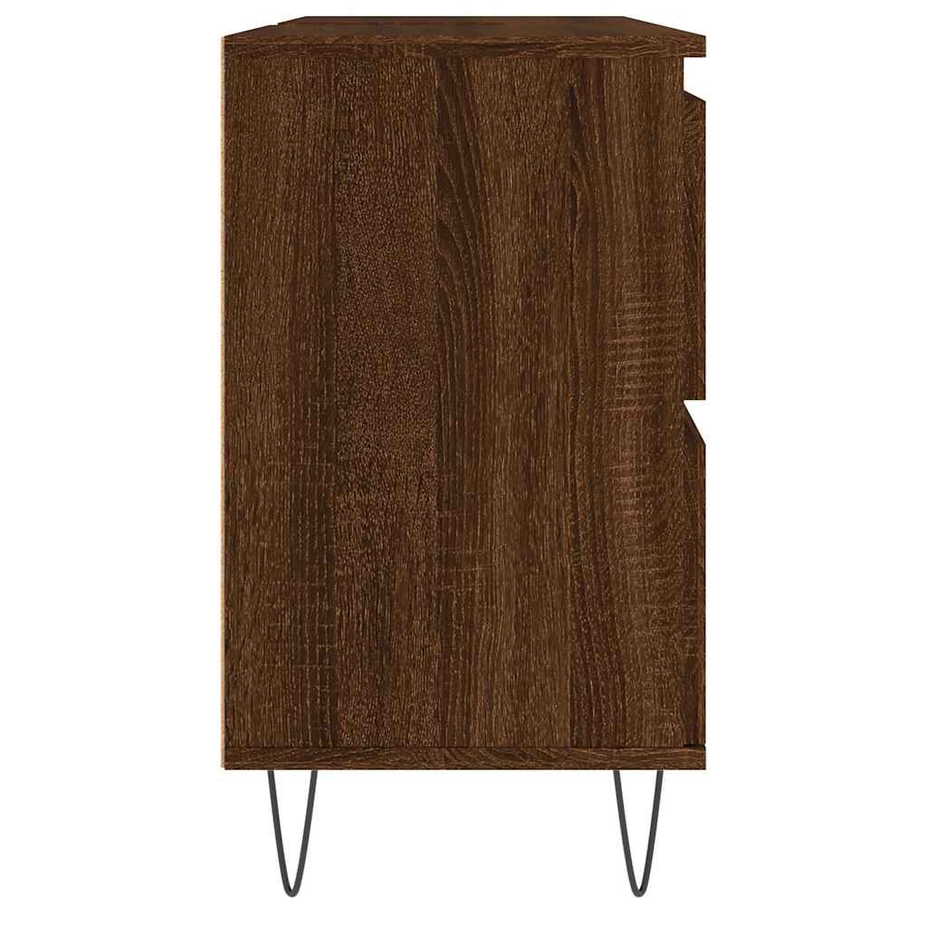 vidaXL Dulap pentru baie, stejar maro, 80x33x60 cm, lemn compozit vidaXL Dulap pentru baie, stejar maro, 80x33x60 cm, lemn compozit