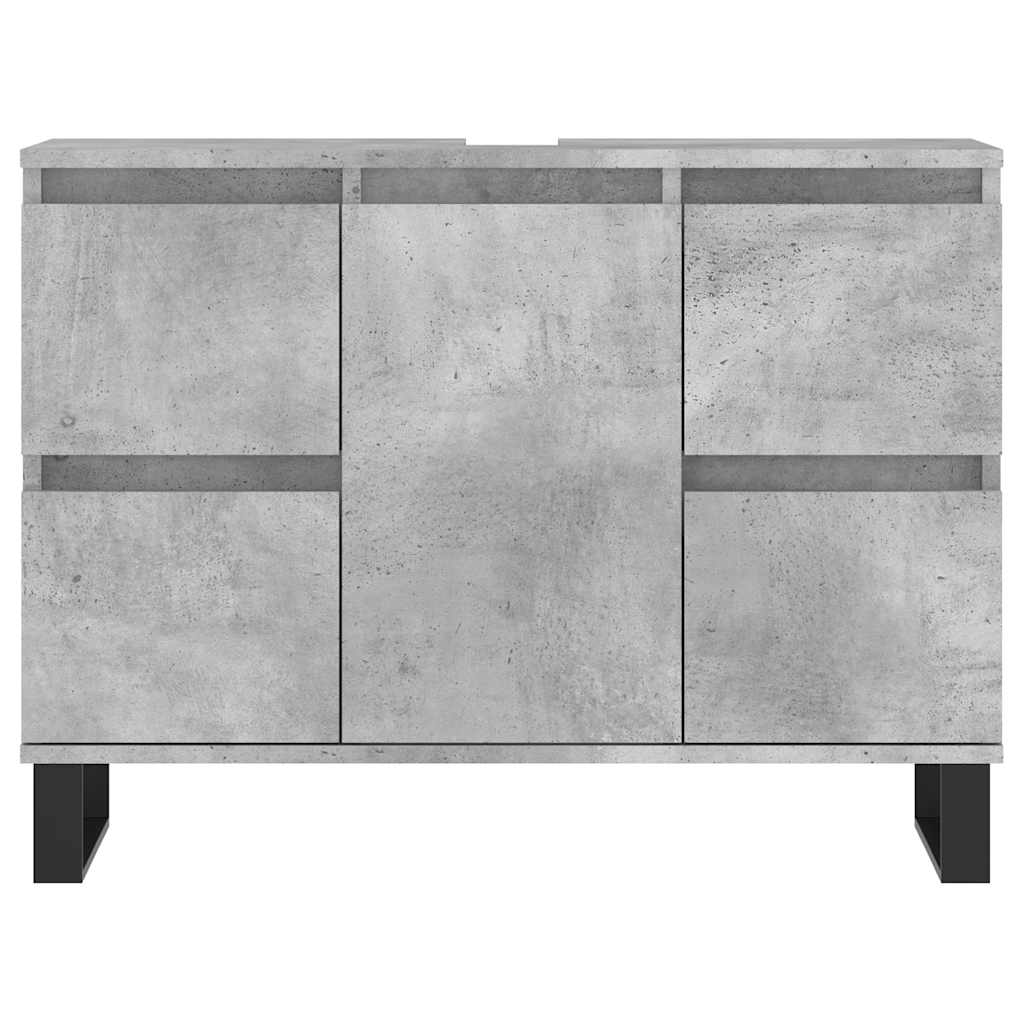 vidaXL Dulap pentru baie, gri beton, 80x33x60 cm, lemn compozit vidaXL Dulap pentru baie, gri beton, 80x33x60 cm, lemn compozit