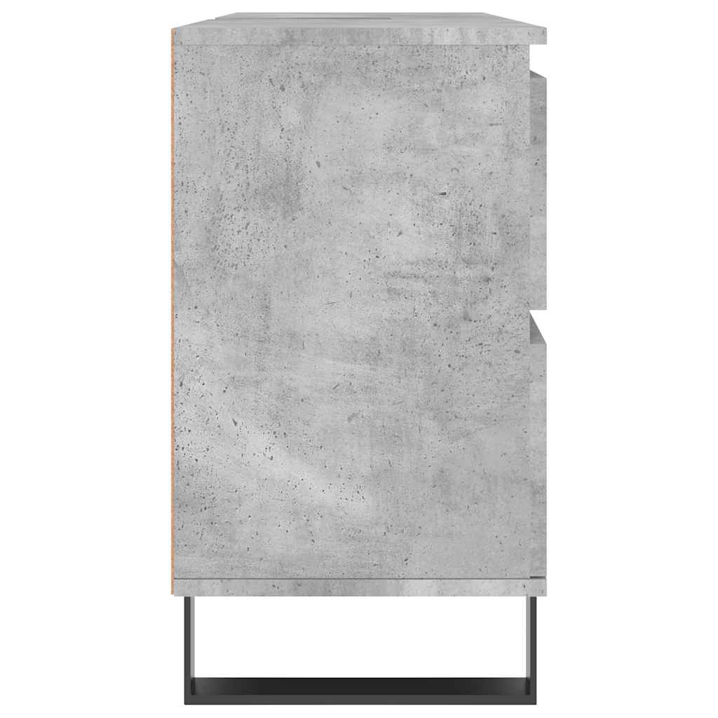 vidaXL Dulap pentru baie, gri beton, 80x33x60 cm, lemn compozit vidaXL Dulap pentru baie, gri beton, 80x33x60 cm, lemn compozit