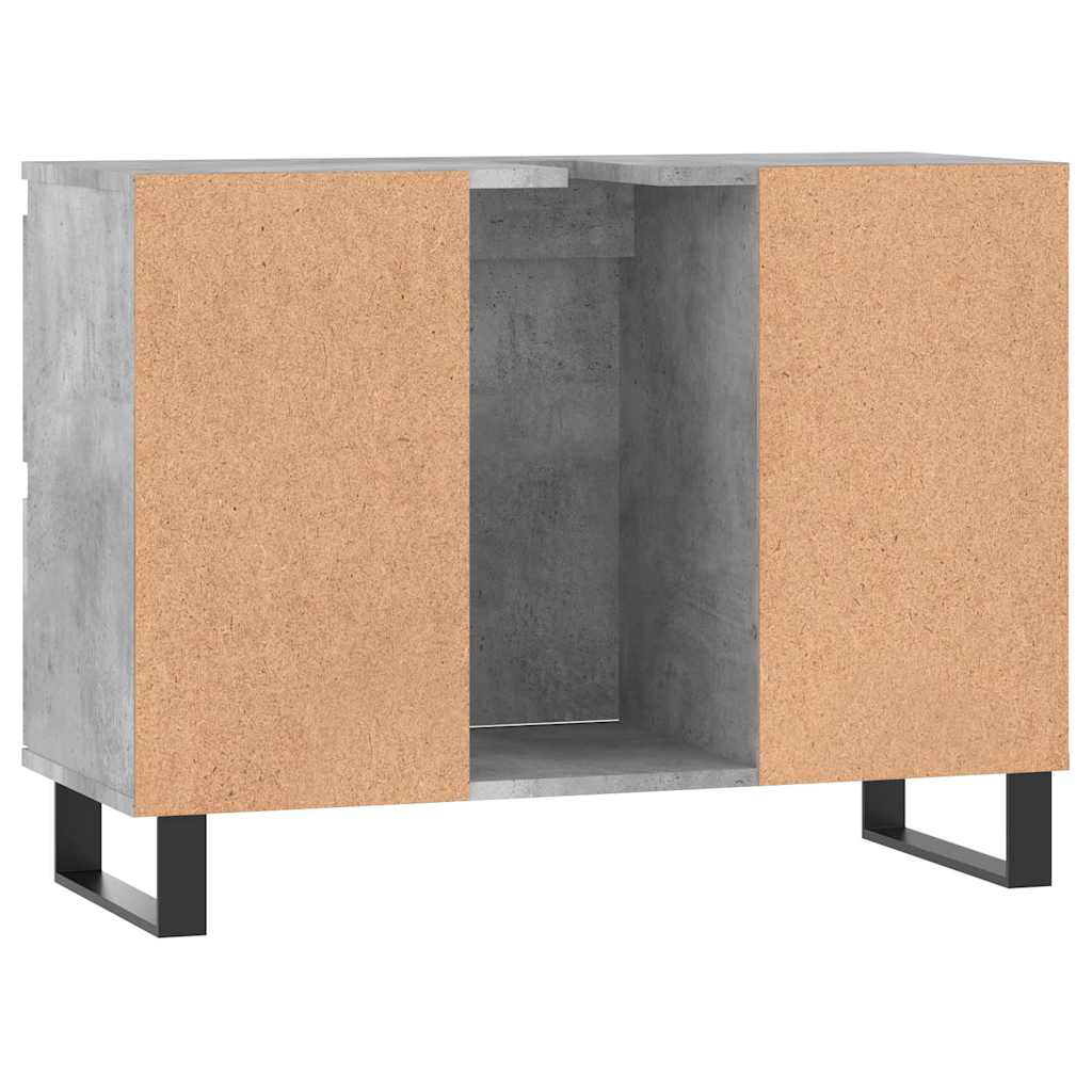 vidaXL Dulap pentru baie, gri beton, 80x33x60 cm, lemn compozit vidaXL Dulap pentru baie, gri beton, 80x33x60 cm, lemn compozit