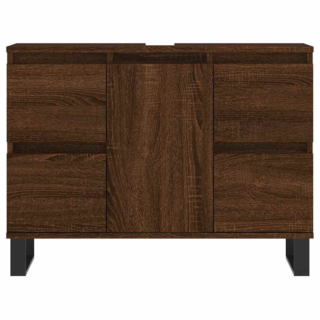 vidaXL Dulap pentru baie, stejar maro, 80x33x60 cm, lemn compozit vidaXL Dulap pentru baie, stejar maro, 80x33x60 cm, lemn compozit