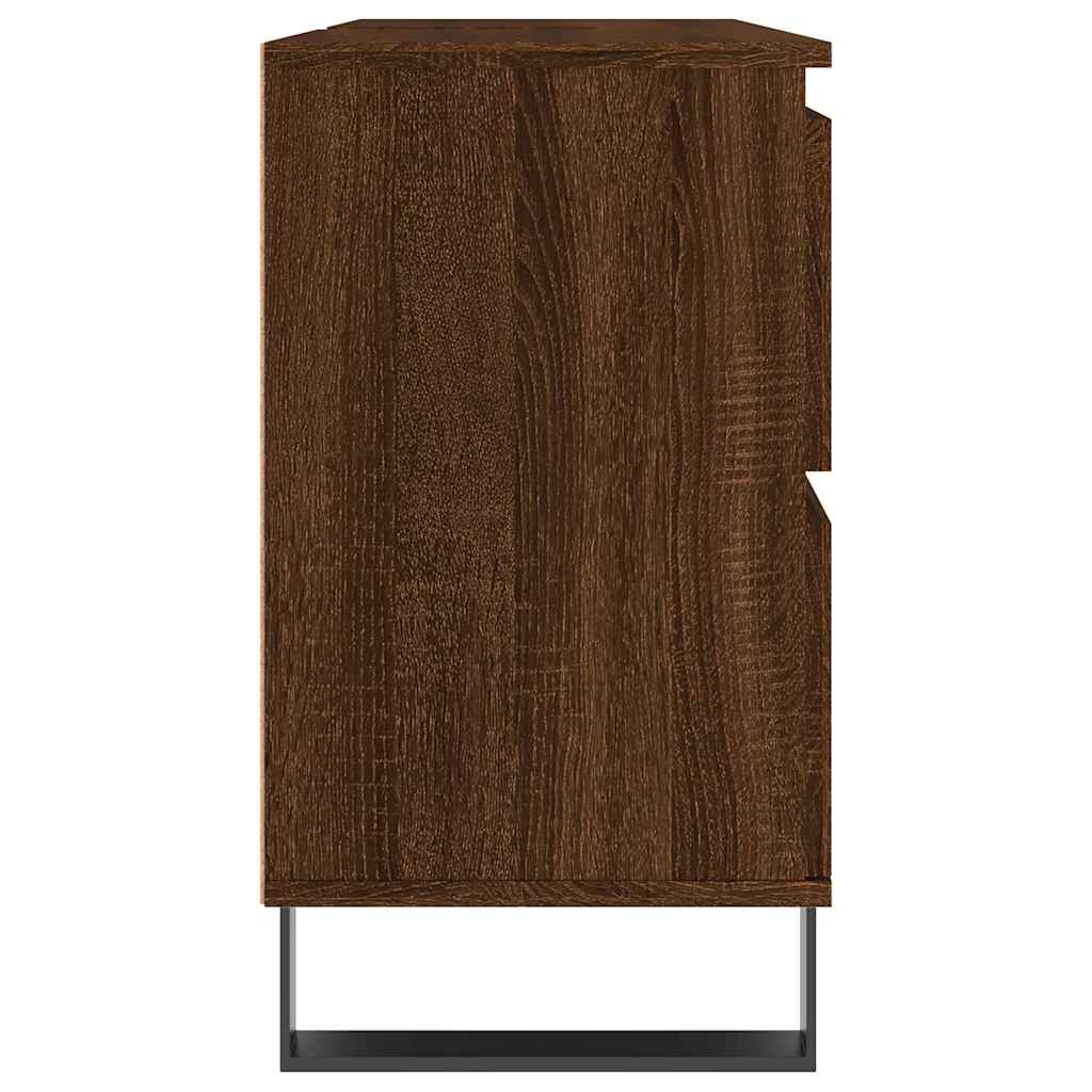 vidaXL Dulap pentru baie, stejar maro, 80x33x60 cm, lemn compozit vidaXL Dulap pentru baie, stejar maro, 80x33x60 cm, lemn compozit