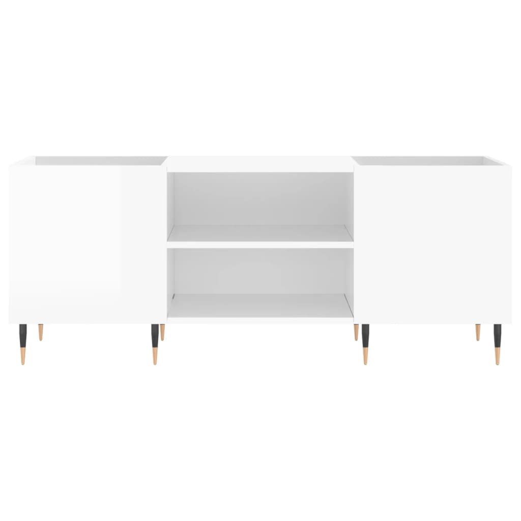 vidaXL Dulapuri pentru discuri alb lucios 121x38x48 cm, lemn prelucrat vidaXL Dulapuri pentru discuri alb lucios 121x38x48 cm, lemn prelucrat