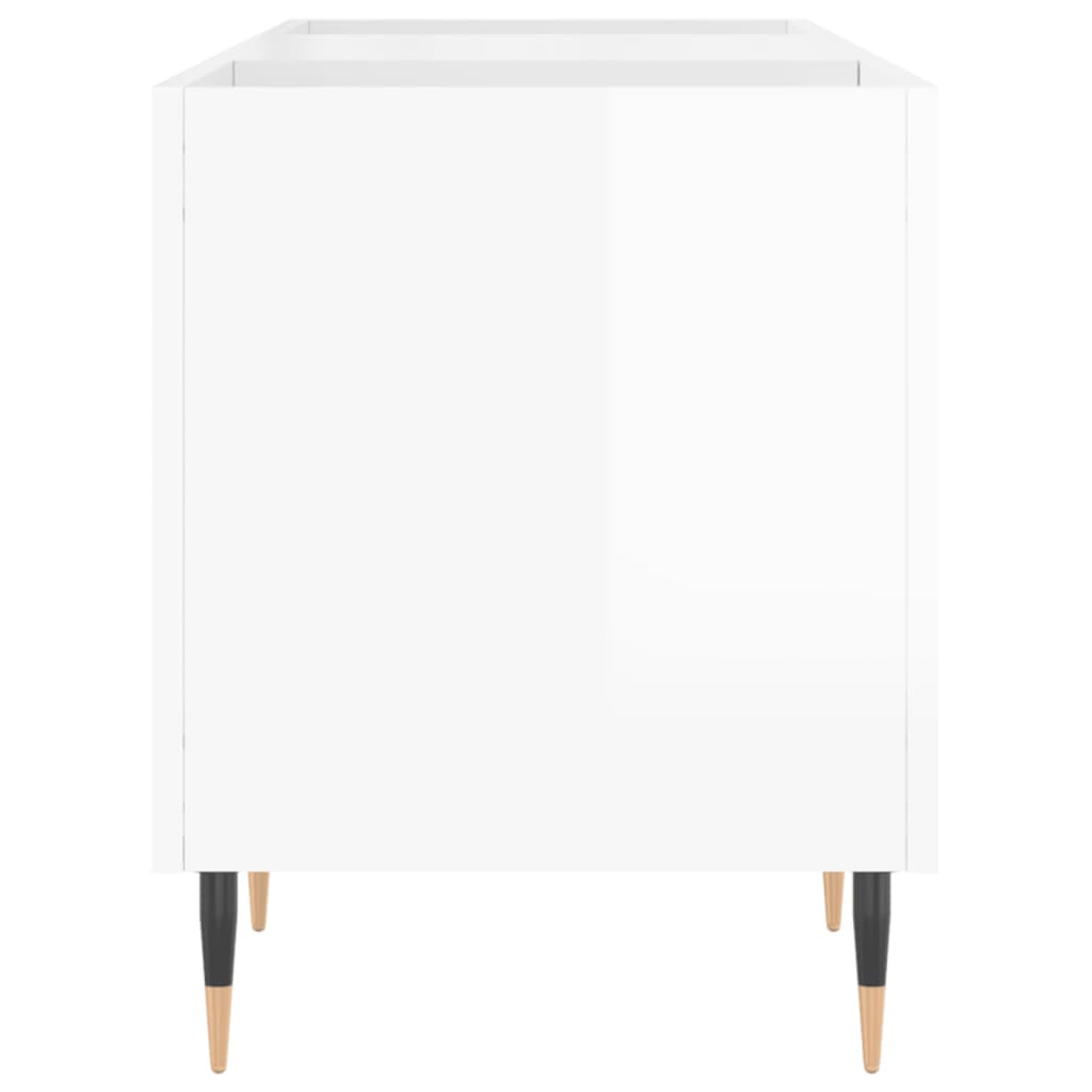 vidaXL Dulapuri pentru discuri alb lucios 121x38x48 cm, lemn prelucrat vidaXL Dulapuri pentru discuri alb lucios 121x38x48 cm, lemn prelucrat