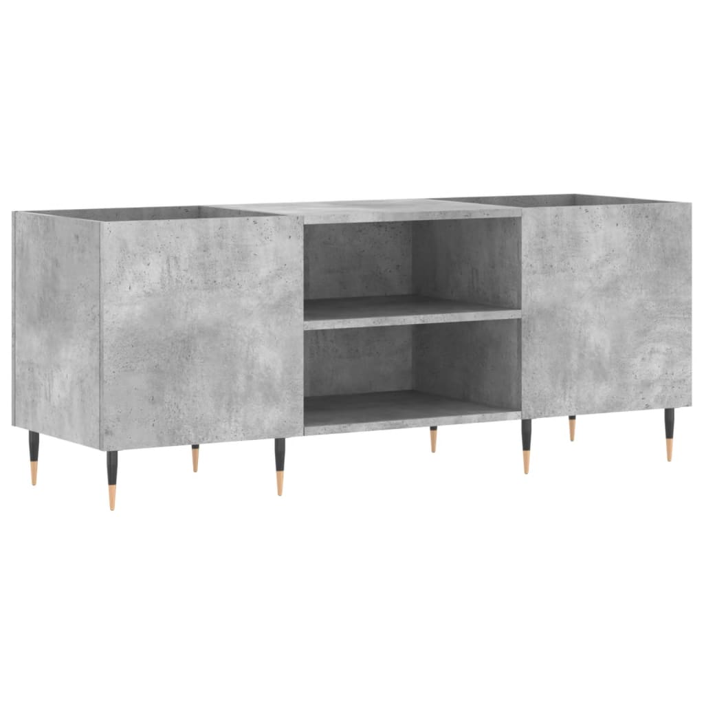 vidaXL Dulap pentru discuri gri beton, 121x38x48 cm, lemn prelucrat vidaXL Dulap pentru discuri gri beton, 121x38x48 cm, lemn prelucrat