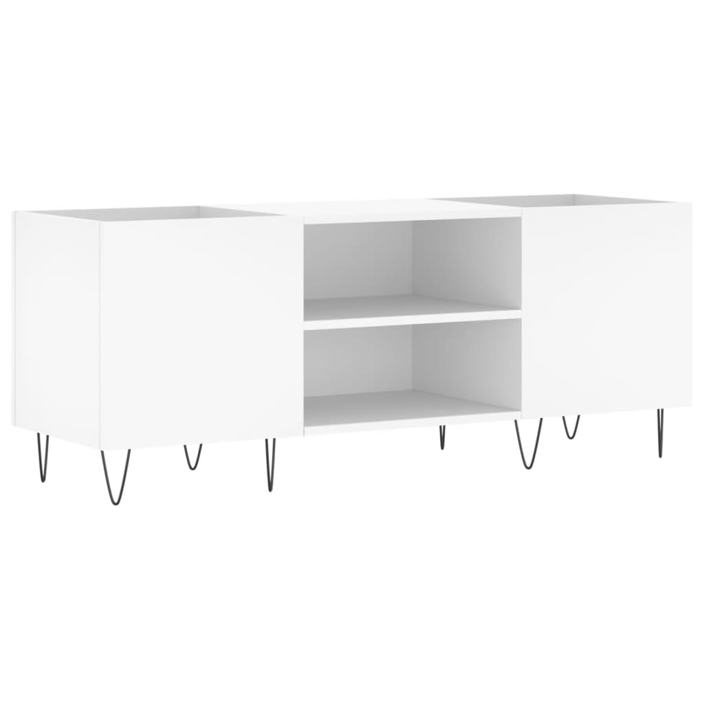 vidaXL Comodă discuri, alb, 121x38x48 cm, lemn prelucrat vidaXL Comodă discuri, alb, 121x38x48 cm, lemn prelucrat