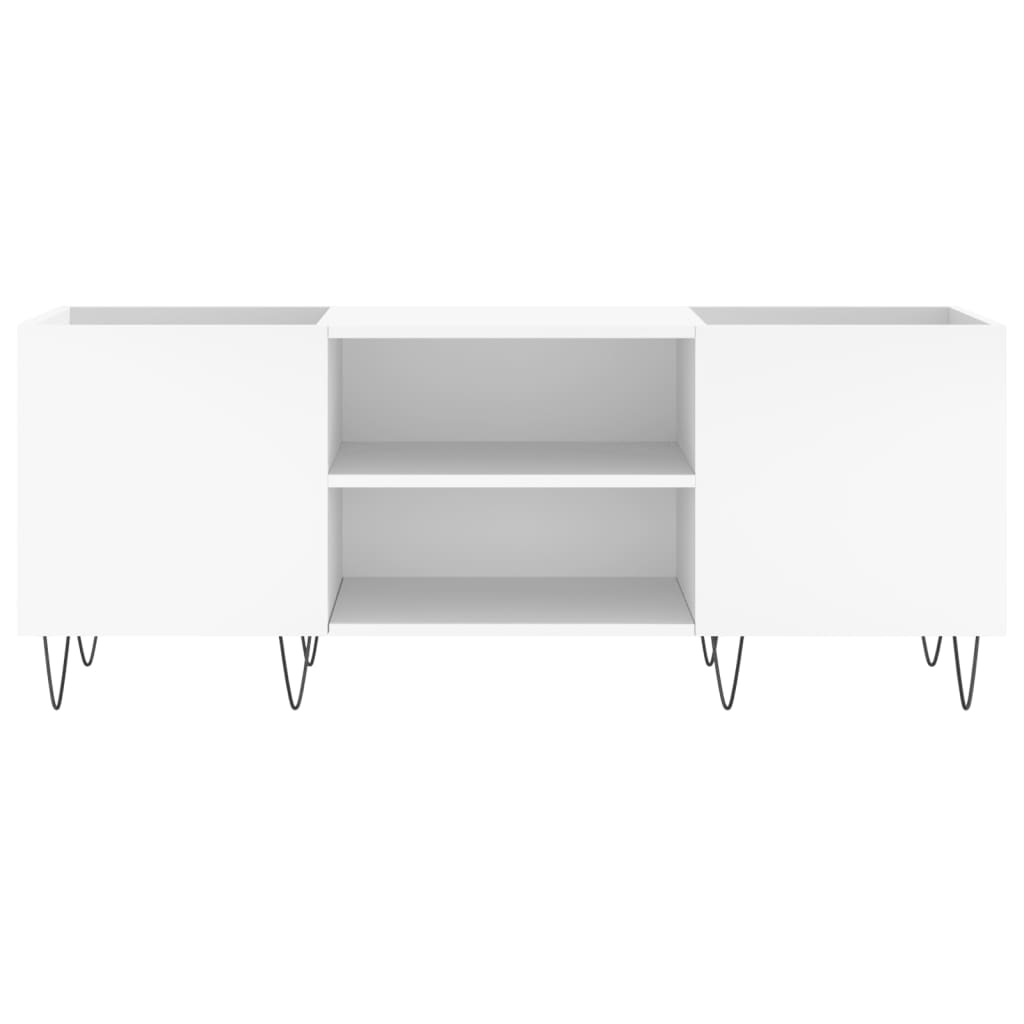 vidaXL Comodă discuri, alb, 121x38x48 cm, lemn prelucrat vidaXL Comodă discuri, alb, 121x38x48 cm, lemn prelucrat