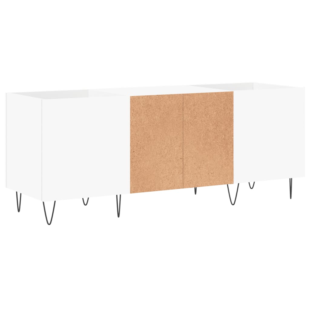 vidaXL Comodă discuri, alb, 121x38x48 cm, lemn prelucrat vidaXL Comodă discuri, alb, 121x38x48 cm, lemn prelucrat