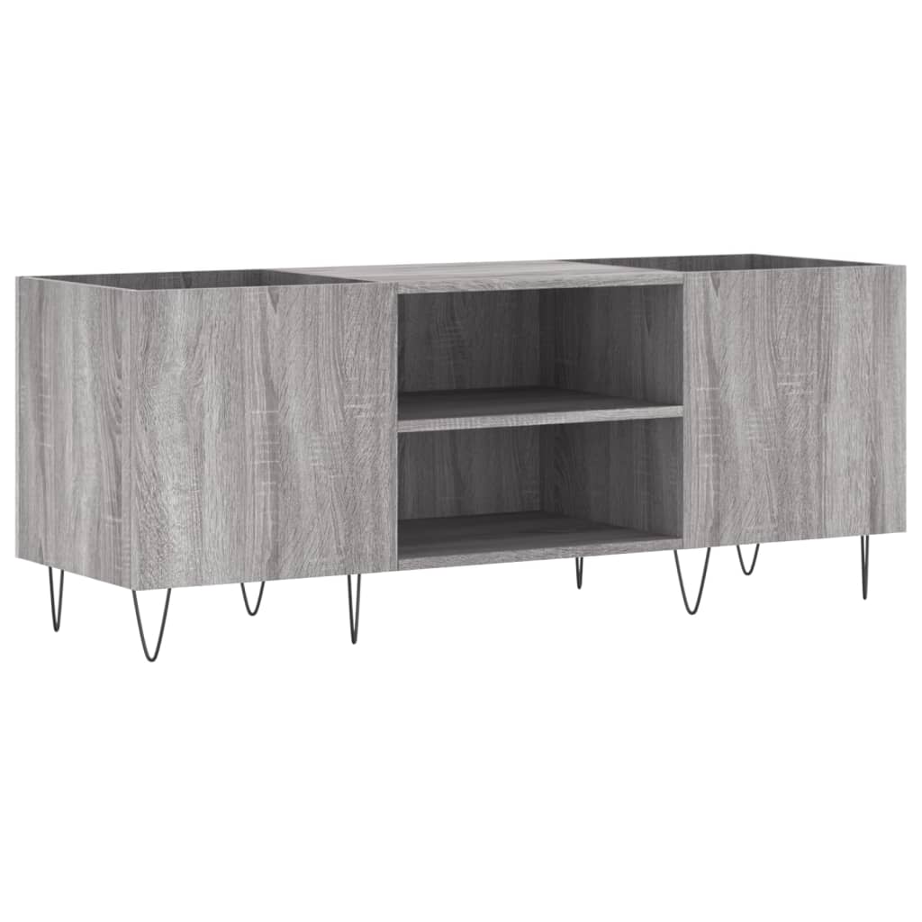vidaXL Dulap pentru discuri gri sonoma, 121x38x48 cm, lemn prelucrat