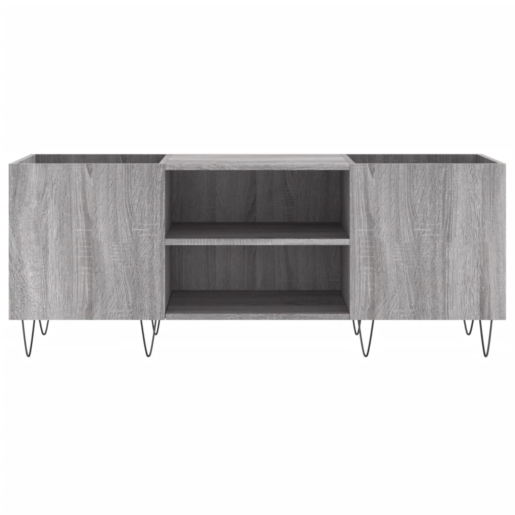 vidaXL Dulap pentru discuri gri sonoma, 121x38x48 cm, lemn prelucrat