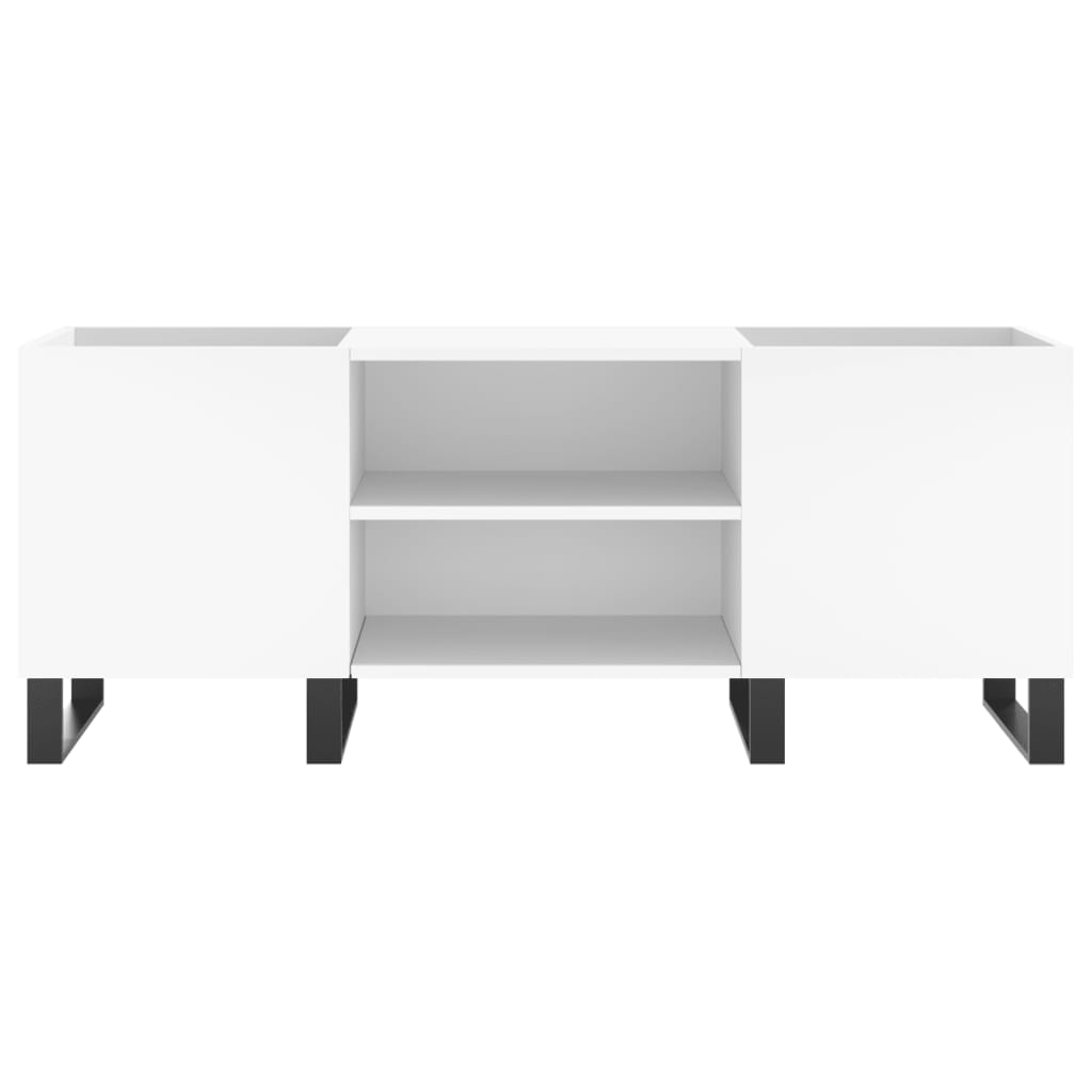 vidaXL Comodă discuri, alb, 121x38x48 cm, lemn prelucrat vidaXL Comodă discuri, alb, 121x38x48 cm, lemn prelucrat