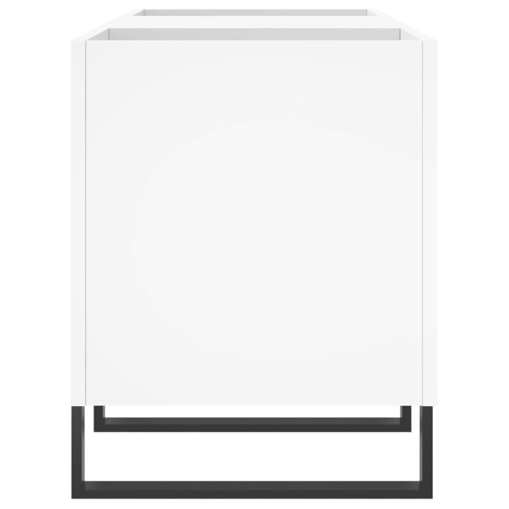 vidaXL Comodă discuri, alb, 121x38x48 cm, lemn prelucrat vidaXL Comodă discuri, alb, 121x38x48 cm, lemn prelucrat