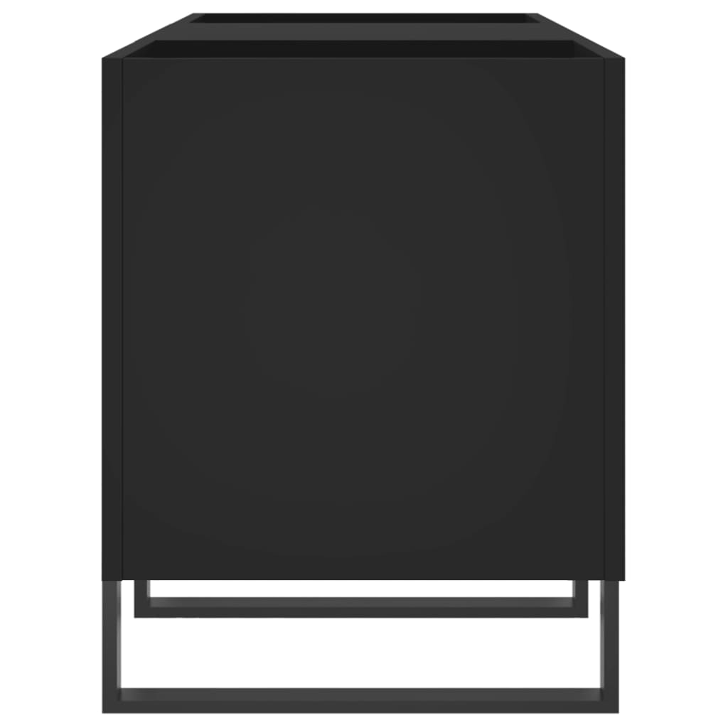 vidaXL Comodă discuri, negru, 121x38x48 cm, lemn prelucrat vidaXL Comodă discuri, negru, 121x38x48 cm, lemn prelucrat