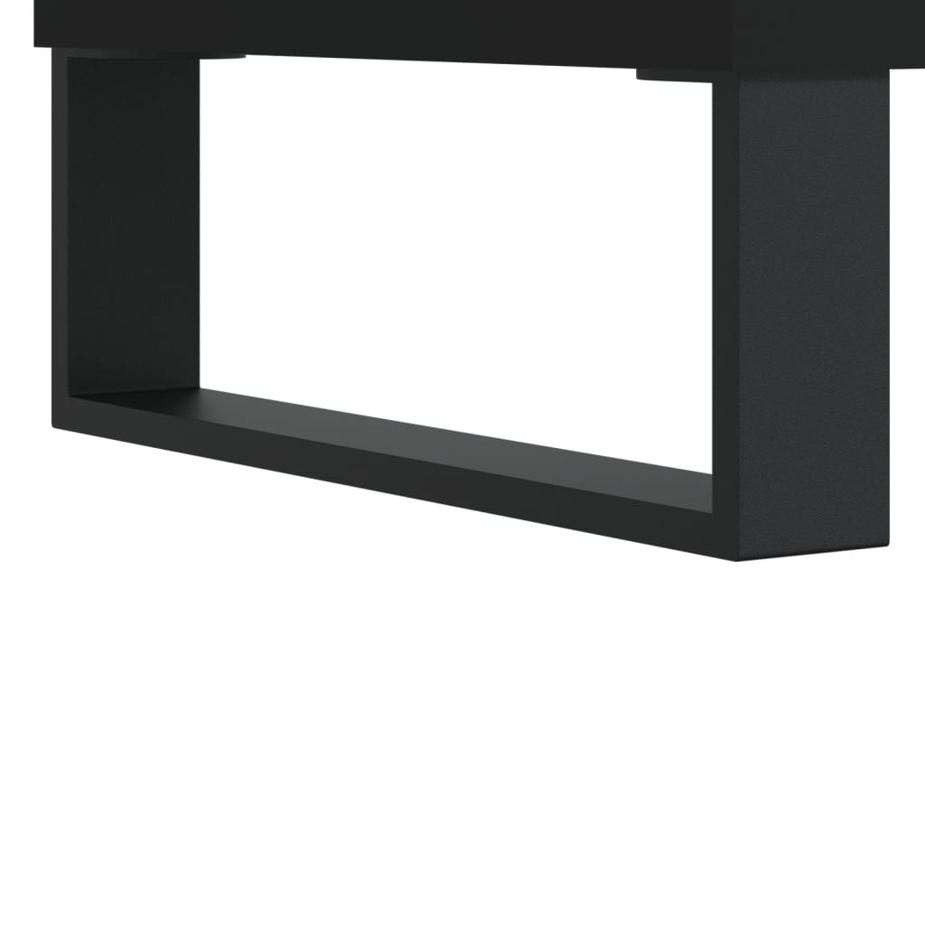 vidaXL Comodă discuri, negru, 121x38x48 cm, lemn prelucrat vidaXL Comodă discuri, negru, 121x38x48 cm, lemn prelucrat