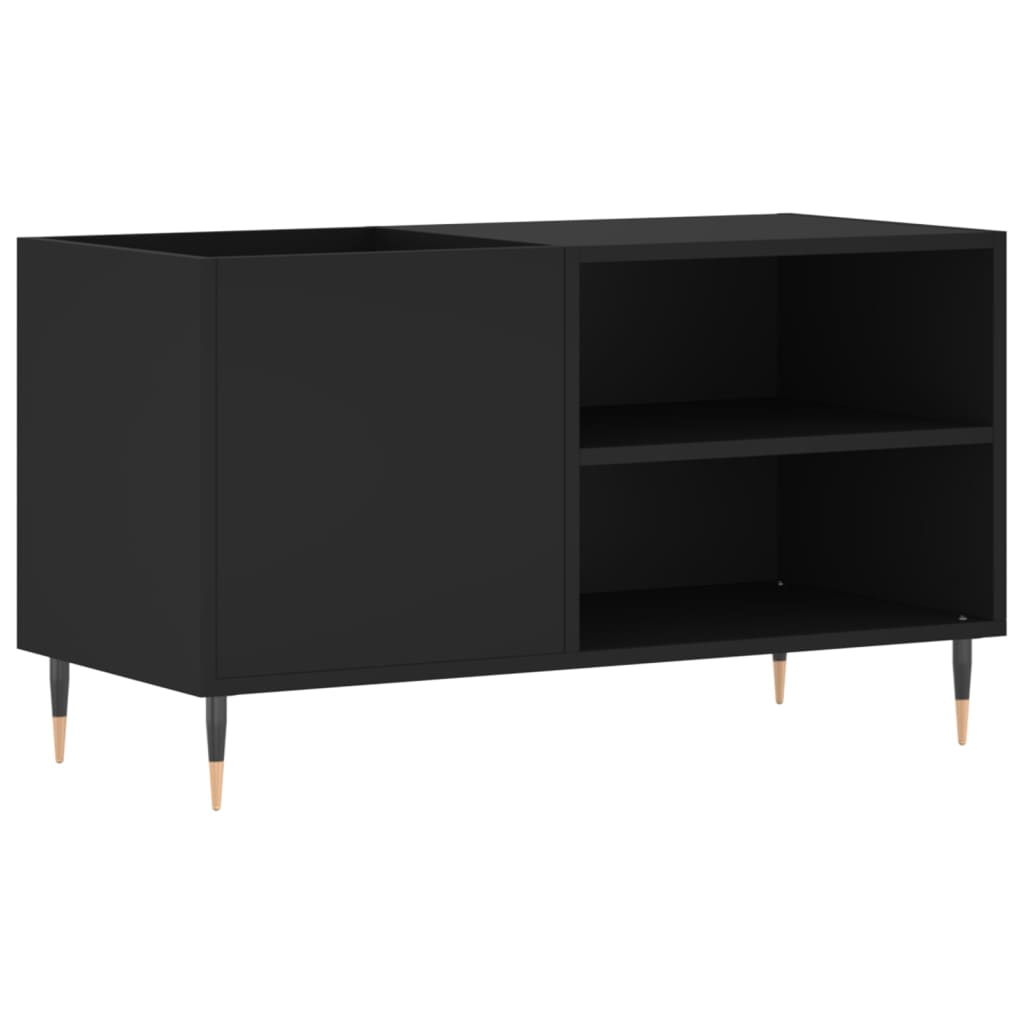 vidaXL Dulap pentru discuri, negru, 85x38x48 cm, lemn prelucrat vidaXL Dulap pentru discuri, negru, 85x38x48 cm, lemn prelucrat