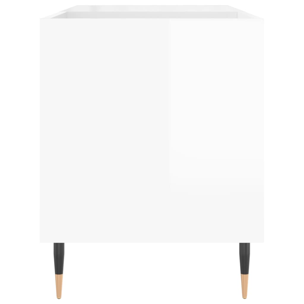 vidaXL Dulapuri pentru discuri alb lucios 85x38x48 cm lemn prelucrat