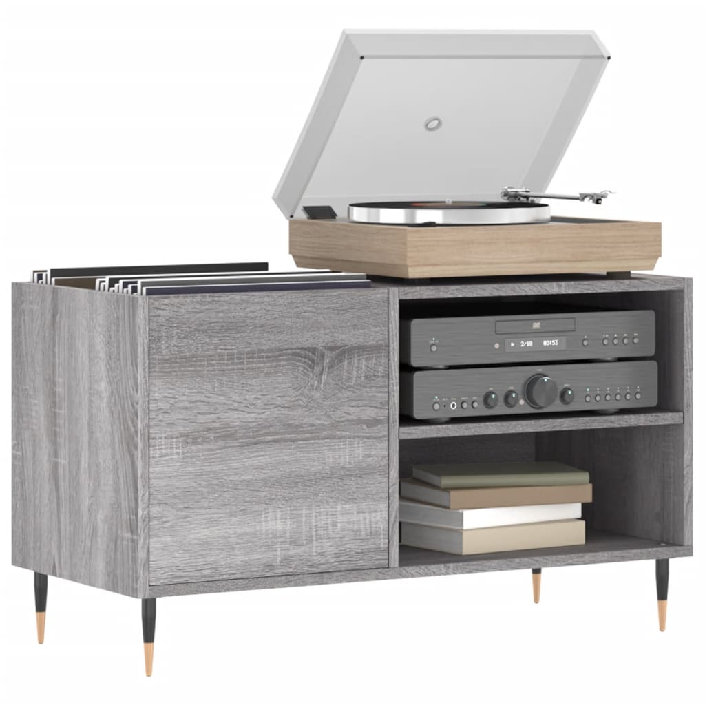 vidaXL Dulap pentru discuri gri sonoma 85x38x48 cm lemn prelucrat