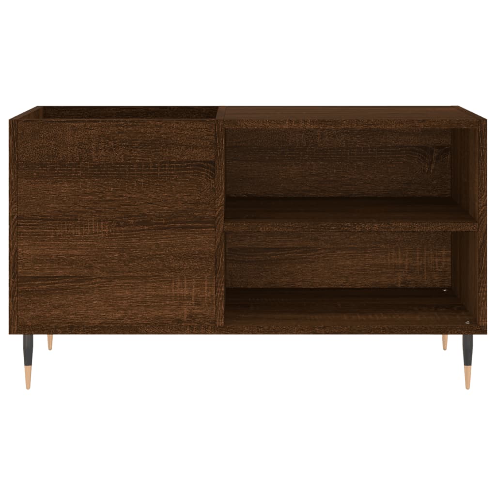 vidaXL Dulap pentru discuri stejar maro, 85x38x48 cm, lemn prelucrat