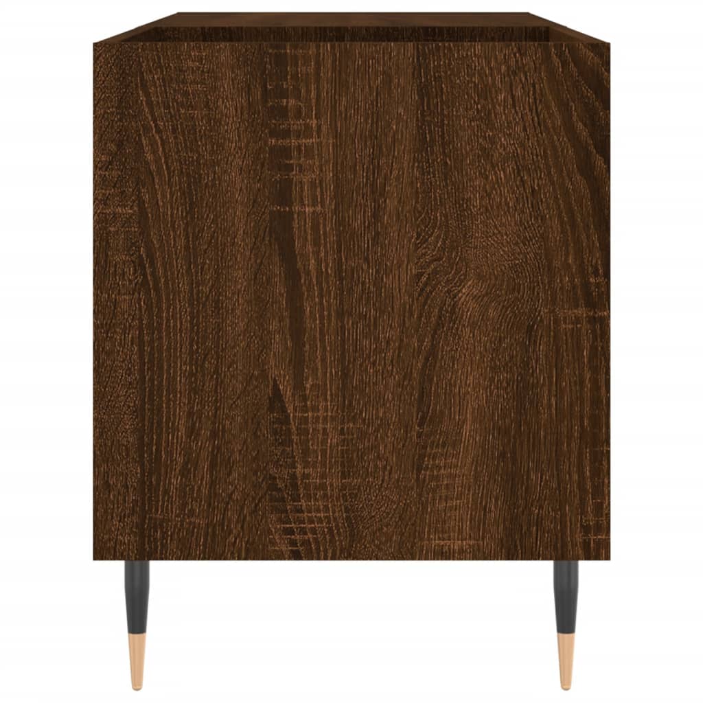 vidaXL Dulap pentru discuri stejar maro, 85x38x48 cm, lemn prelucrat