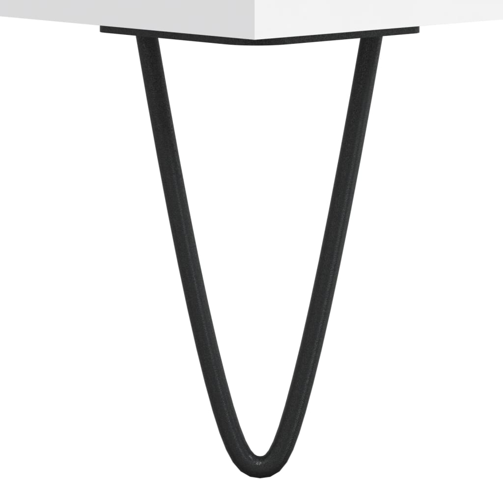 vidaXL Dulap de discuri, alb, 85x38x48 cm, lemn prelucrat