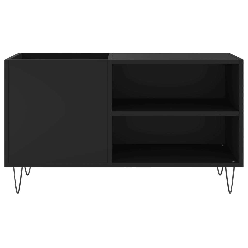 vidaXL Dulap pentru discuri, negru, 85x38x48 cm, lemn prelucrat vidaXL Dulap pentru discuri, negru, 85x38x48 cm, lemn prelucrat