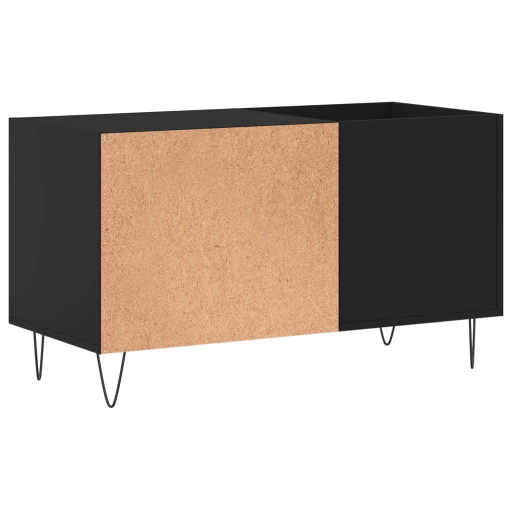 vidaXL Dulap pentru discuri, negru, 85x38x48 cm, lemn prelucrat vidaXL Dulap pentru discuri, negru, 85x38x48 cm, lemn prelucrat