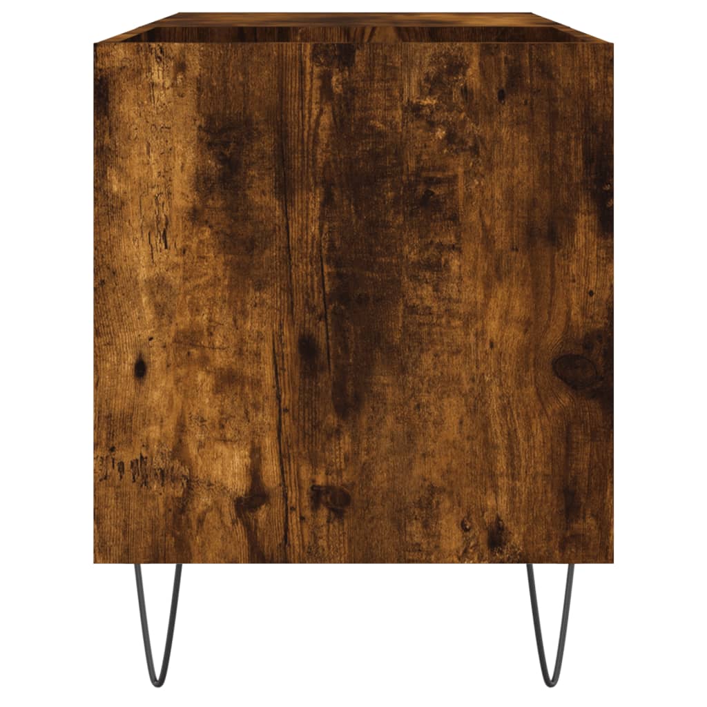 vidaXL Dulap pentru discuri stejar afumat 85x38x48 cm lemn prelucrat