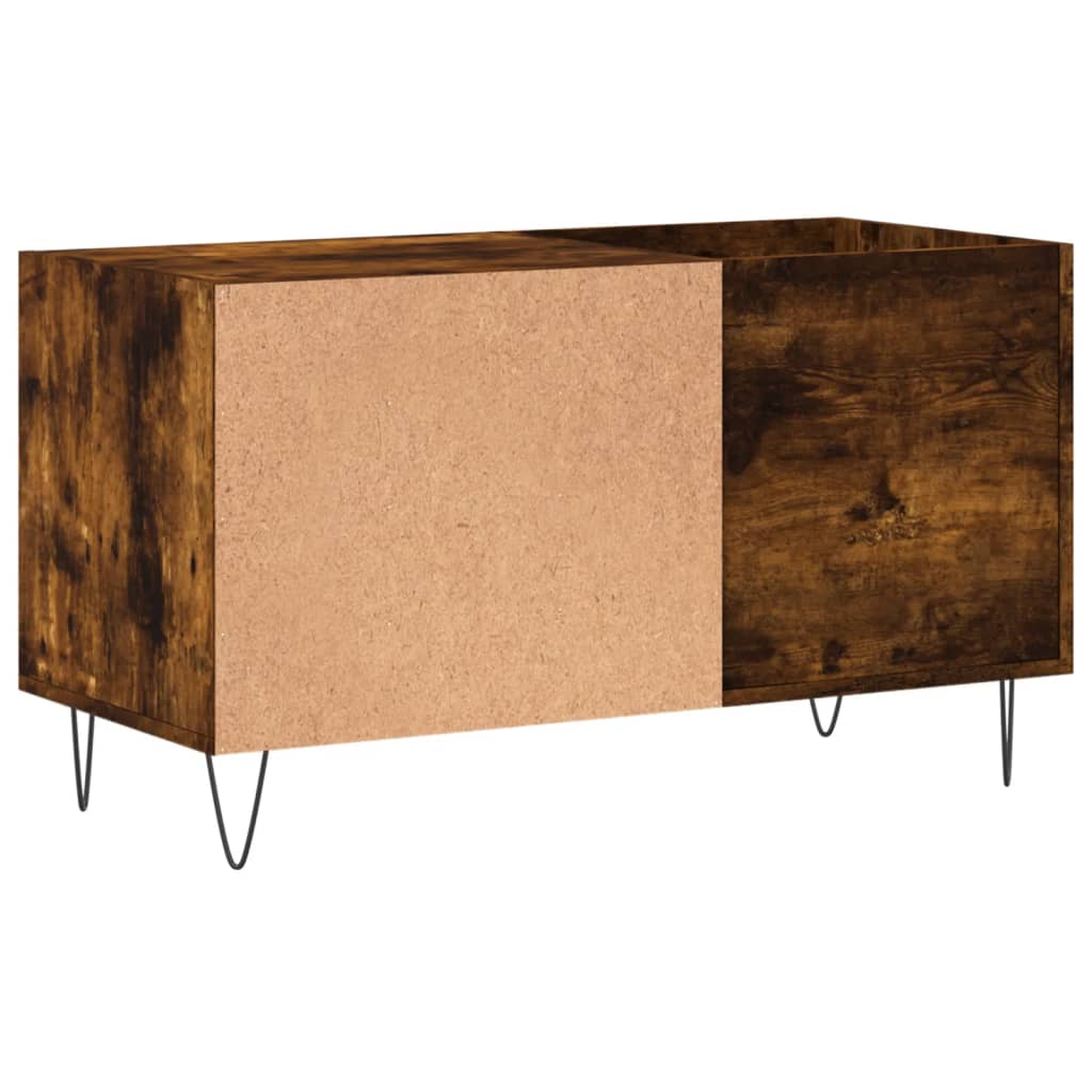 vidaXL Dulap pentru discuri stejar afumat 85x38x48 cm lemn prelucrat