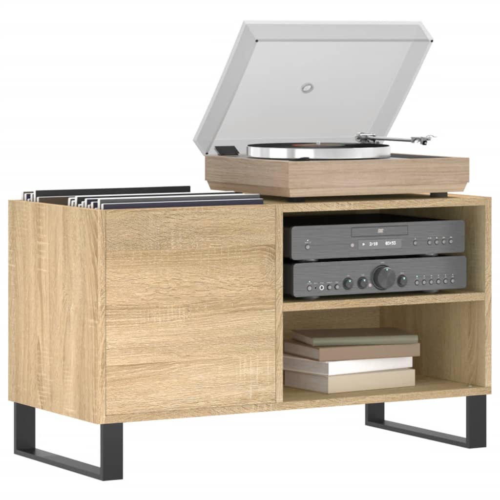 vidaXL Dulap pentru discuri stejar sonoma 85x38x48 cm lemn prelucrat vidaXL Dulap pentru discuri stejar sonoma 85x38x48 cm lemn prelucrat