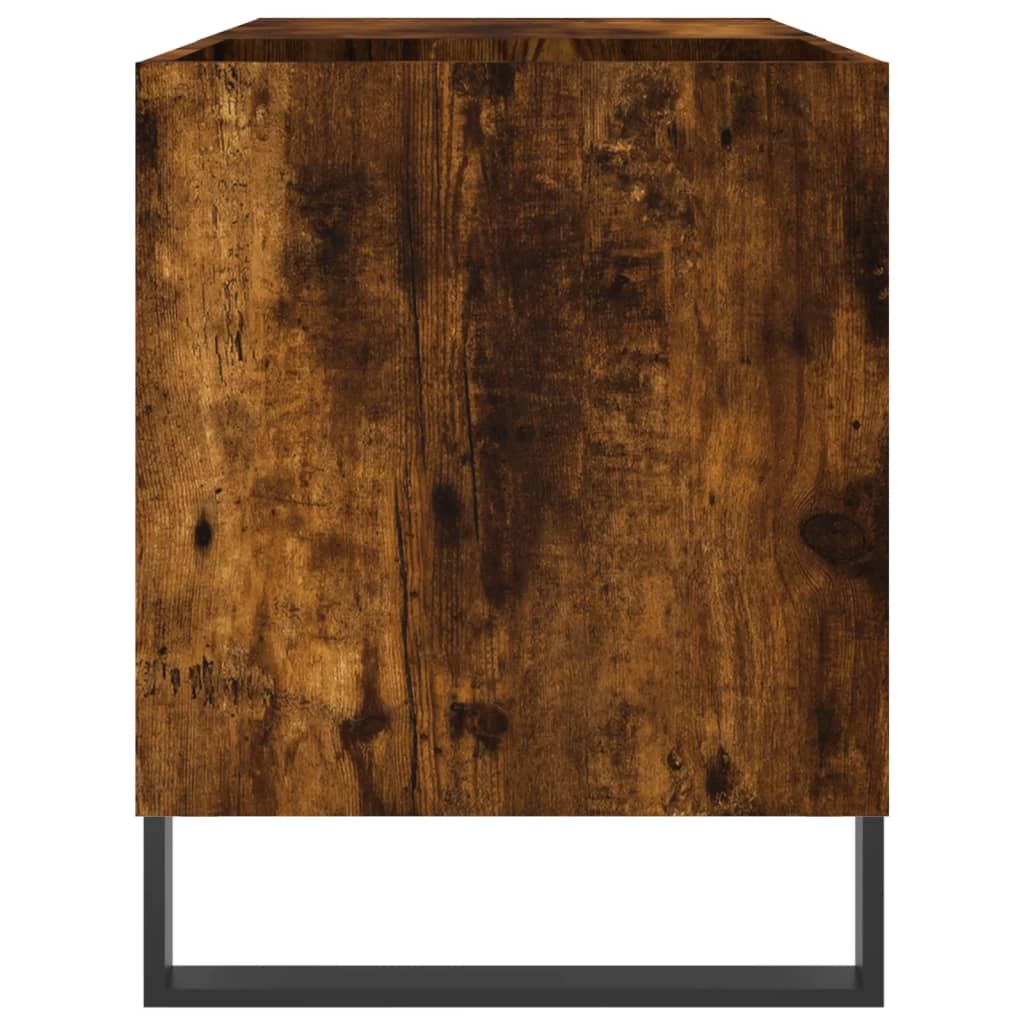 vidaXL Dulap pentru discuri stejar afumat 85x38x48 cm lemn prelucrat
