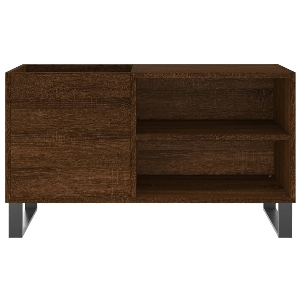 vidaXL Dulap pentru discuri stejar maro, 85x38x48 cm, lemn prelucrat