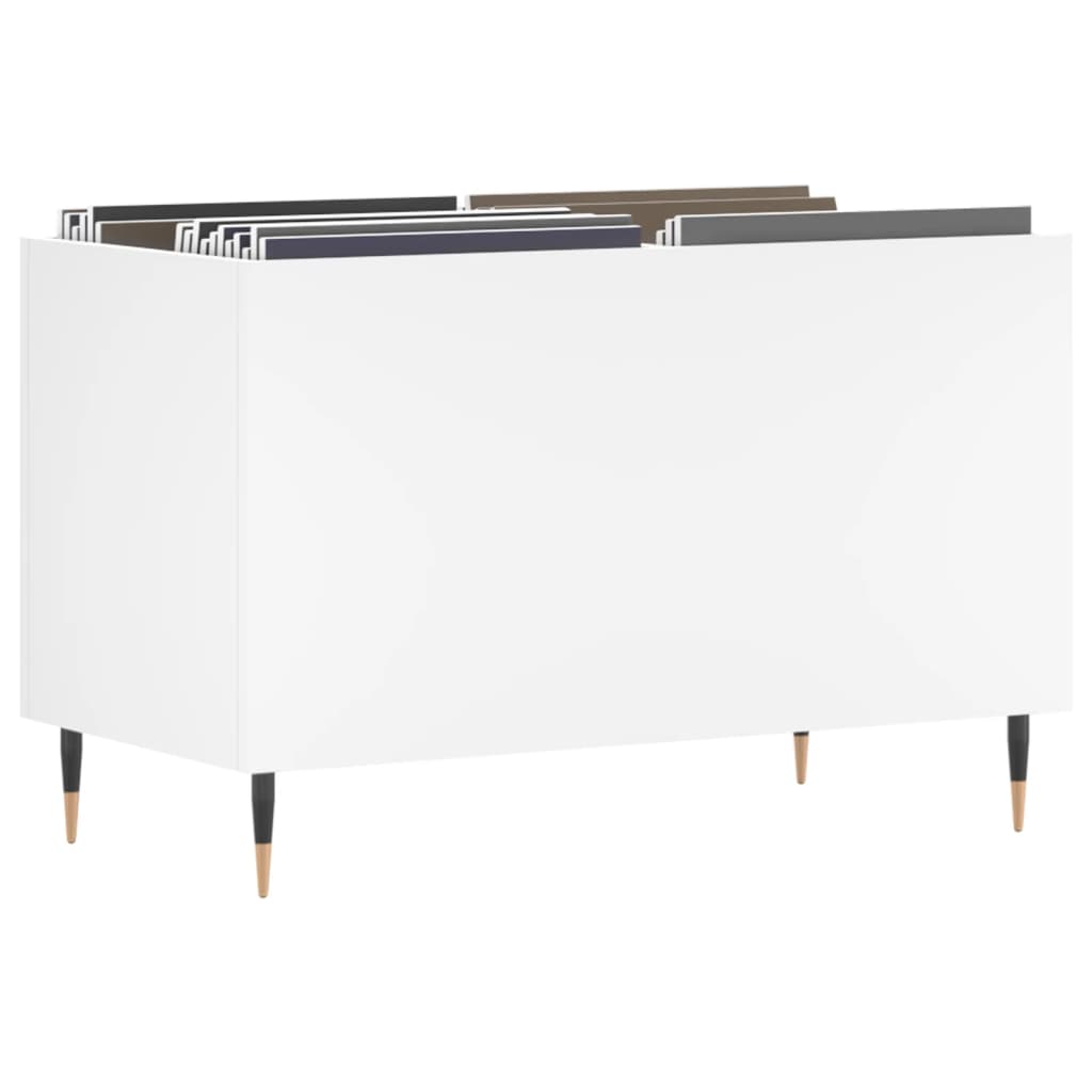 vidaXL Dulap de discuri, alb, 74,5x38x48 cm, lemn prelucrat vidaXL Dulap de discuri, alb, 74,5x38x48 cm, lemn prelucrat