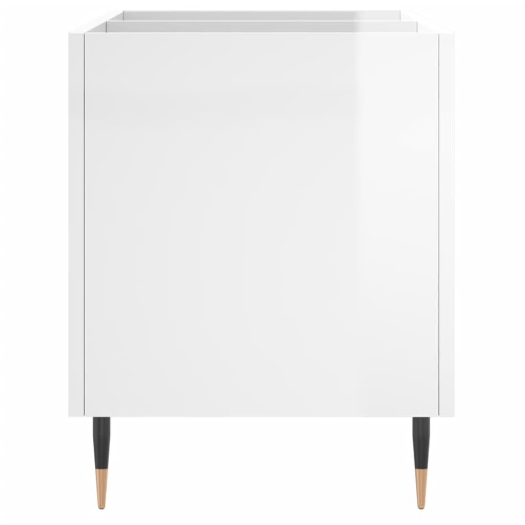 vidaXL Dulap pt discuri, alb extralucios 74,5x38x48 cm lemn prelucrat vidaXL Dulap pt discuri, alb extralucios 74,5x38x48 cm lemn prelucrat