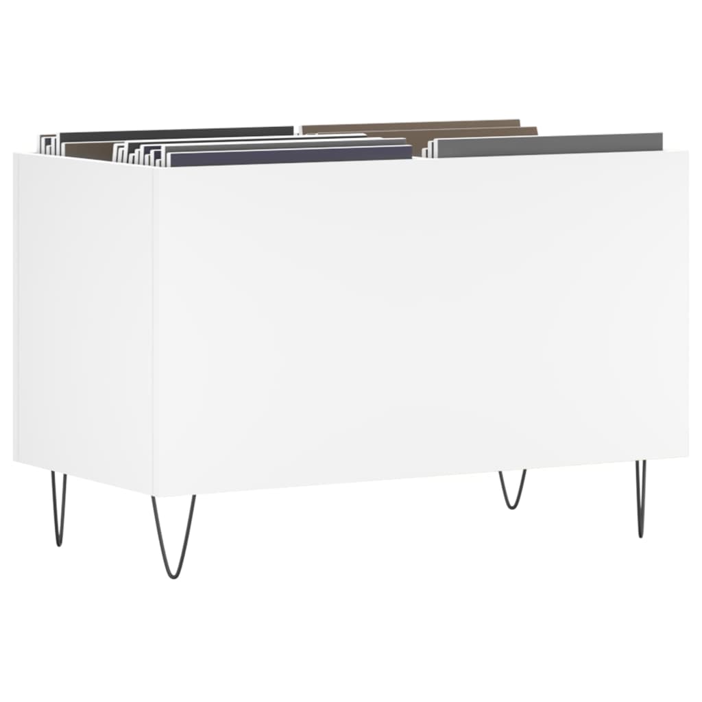 vidaXL Dulap de discuri, alb, 74,5x38x48 cm, lemn prelucrat